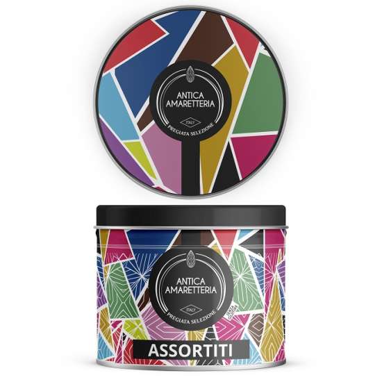 Mixed Soft Amaretti in Elegant tin box | Antica Amaretteria