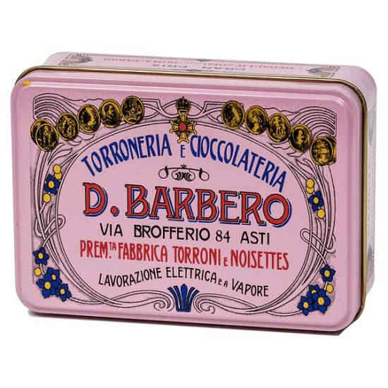White Crumbly Torroncini in Elegant tin box | Barbero