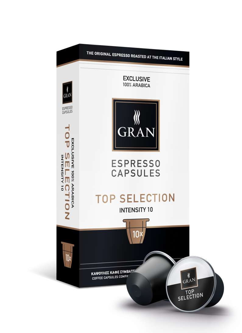 TOP SELECTION | 100% Arabica | 10 Capsules Compatible with Nespresso machine