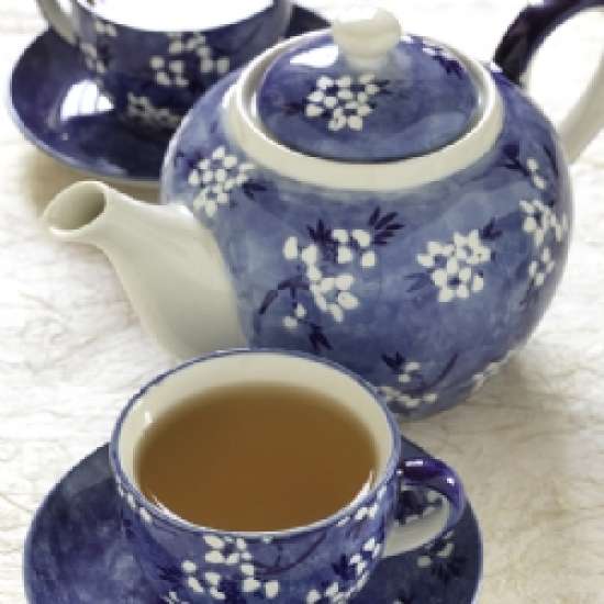 Ceramic Flowery Tea Set  | La Via del Te | 3pieces
